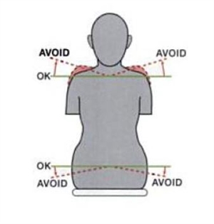 Neutral shoulder position of the dentist