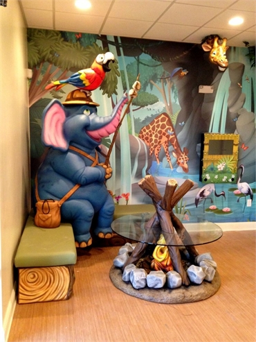 many attractions in the waiting area at Treehouse Childrens Dentistry