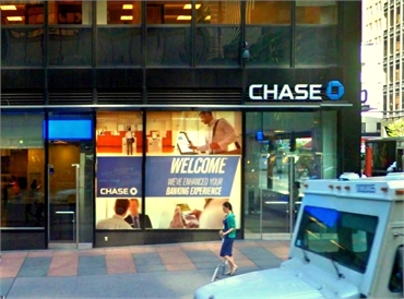Chase Bank opposite Seventh Avenue is just a few paces to the west of 54th Street Dental NYC