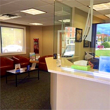 Reception area at West Haven dentist Shoreline Dental Care