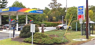 Sunoco Gas Station and US-206 at CHERRY VALLEY ROAD Bus Station located a few paces away from Montgo