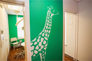 Children will love the animal themed interiors at Montgomery Pediatric Dentistry