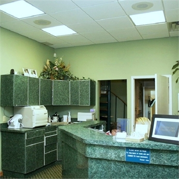 Reception and check out area at Long Valley dentist Cazes Family Dentistry LLC