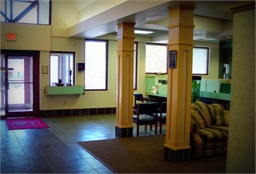 Waiting area at teeth whitening and dental emergency care Chapel Hill Dental Care Akron OH