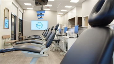 Open bay operatory at Dr. C KIDS Dentistry