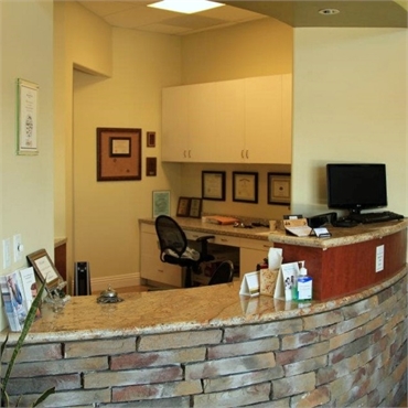 Reception area at Concord dental implant specialist Brighter Day Dental