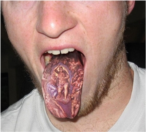Tongue tattoos