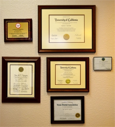 Dr. Tam Nguyen's Certifications
