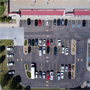 Aerial view of the location of Centennial dentist Ridgview Dental