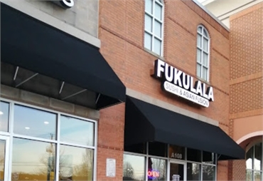 Fukulala Sushi Restaurant at 11 minutes drive to the east of Exceptional Dentistry at Johns Creek Ju