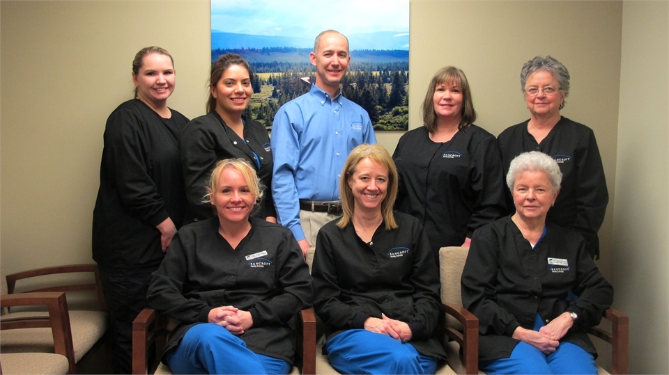 Mark Bancroft and his staff at his cosmetic dentistry office