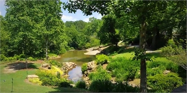 Falls Park on the Reedy 9 minutes drive to the west of Greenville dentist Greenville Family Smiles