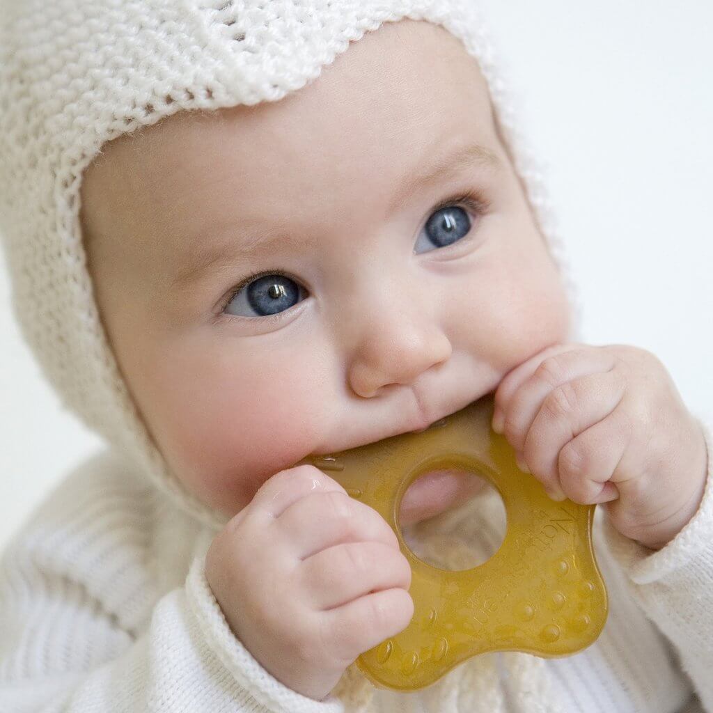 Starfish Shaped Baby Teething Food Grade Silicone Sensory Teether Activity Toy 