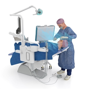 Air purifier in a dental practice cleans the air from bacteria and viruses