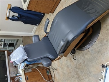 Dental chair at Saratoga Springs dentist Harrison Family Dentists