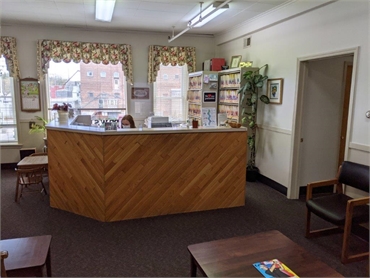 Reception area at Gloversville dentist Harrison Family Dentists