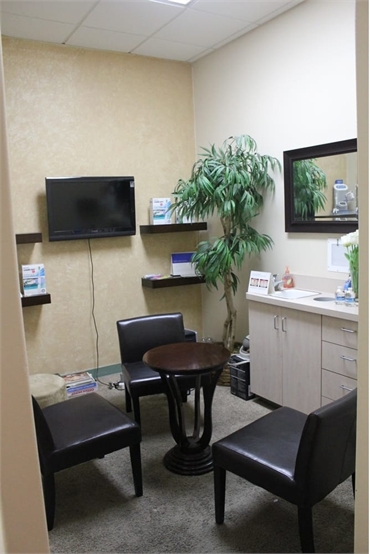 Waiting and refreshment area at Channel Islands Family Dental Office