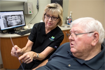 Dentures pateient at Clearwater Dental Associaes