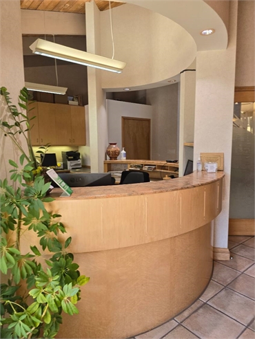 Reception center at Strawberry Village Dental Care Mill Valley