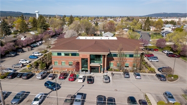 Aerial view of the office building of Smile Source Spokane Valley