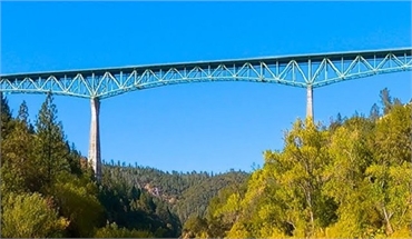 Foresthill Bridge at 16 minutes drive to the northeast of Pier 210 Dental Group