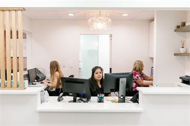 Front desk at Fort Worth Medicaid pediatric dentist Smile Team Pediatric Dentistry