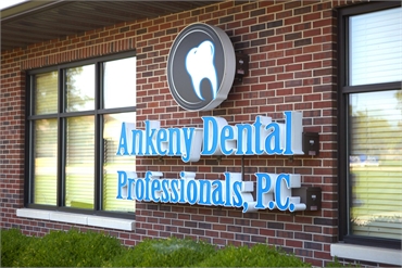 Outdoor signage at Ankeny Dental Professionals