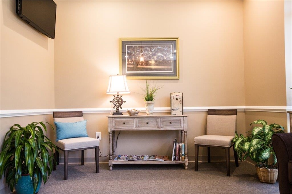 Patient desk in waiting area at Johns Island dentist Stono Dental Care