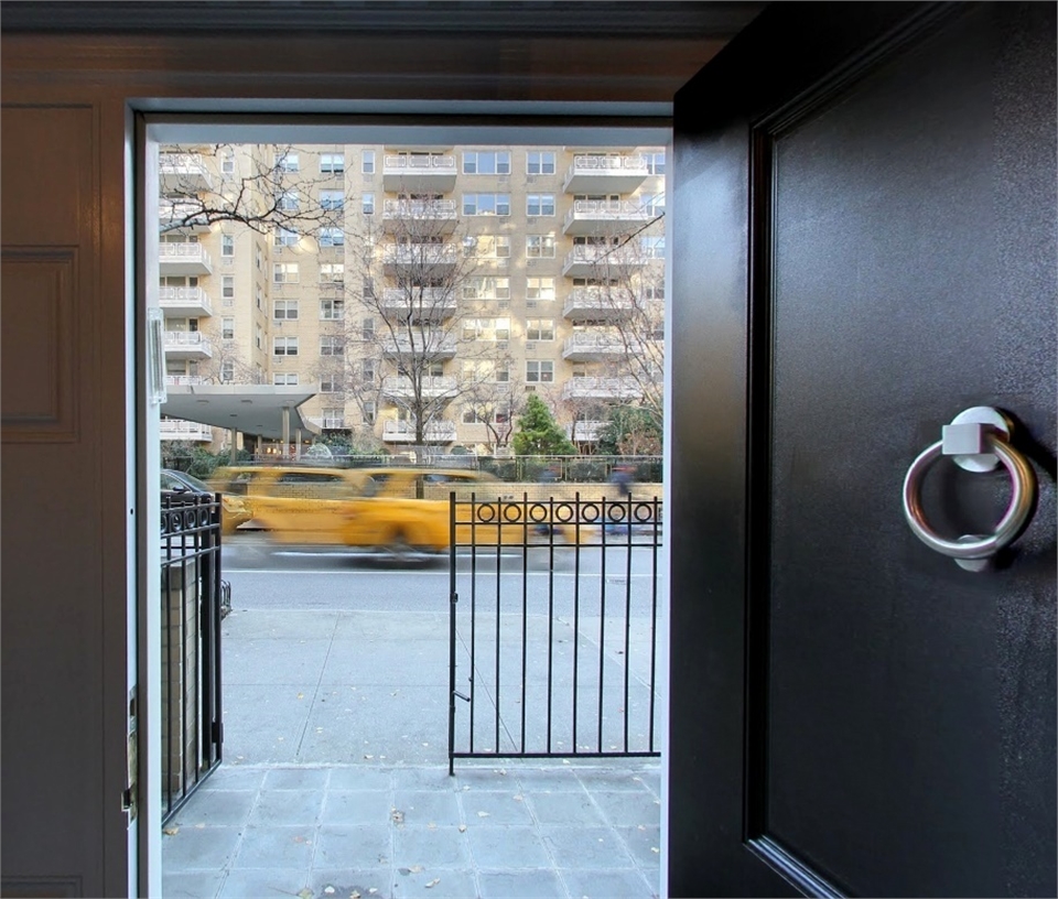 View of the street from the entrance of Advanced Dental Arts Greenwich Village NYC