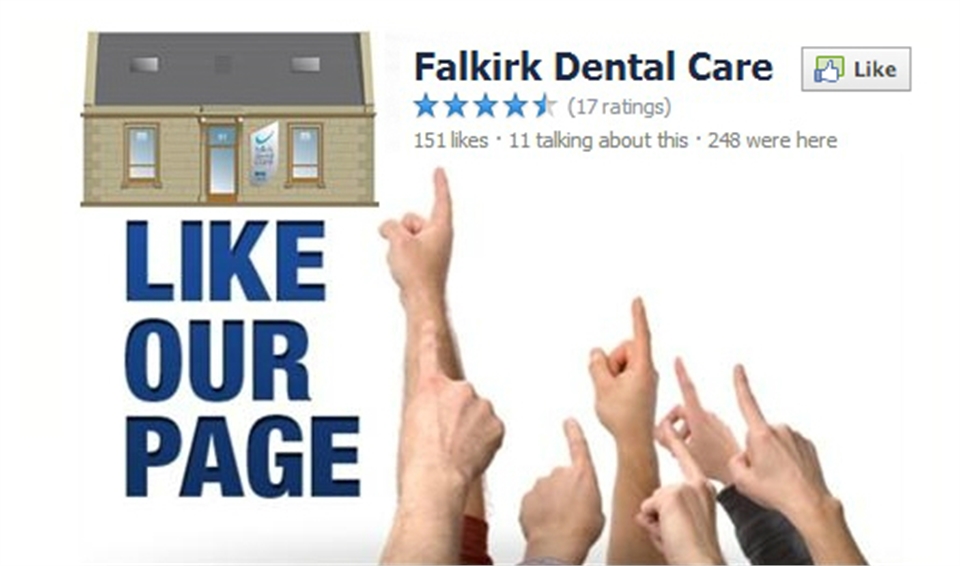 Facebook Like Advert for Falkirk Dental Care Page Dentagama