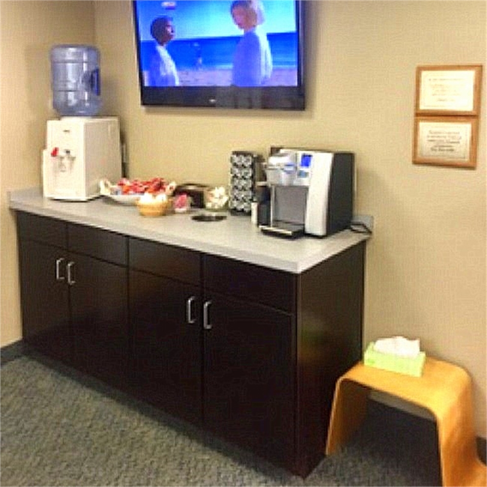 Refreshment bar at Shoreline Dental Care West Haven CT 06516