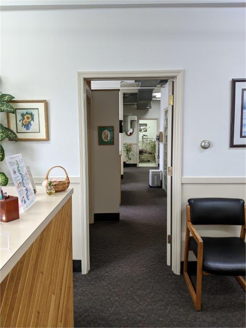 View of hallway from reception area at Gloversville dentist Harrison Family Dentists