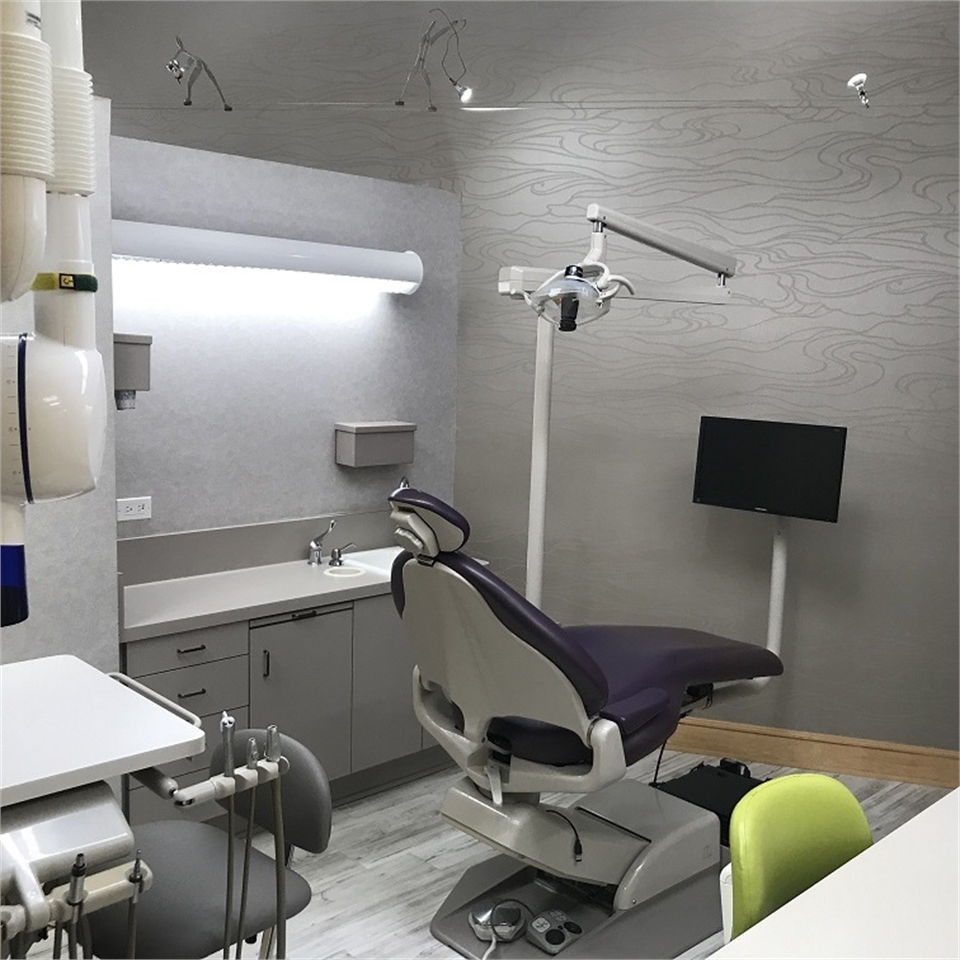 Dental chair in the operatory at Millbrae dentist James Warren Dental