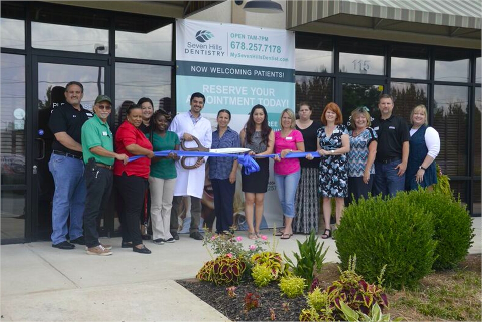 Team outdoor photo session at Seven Hills Dentistry