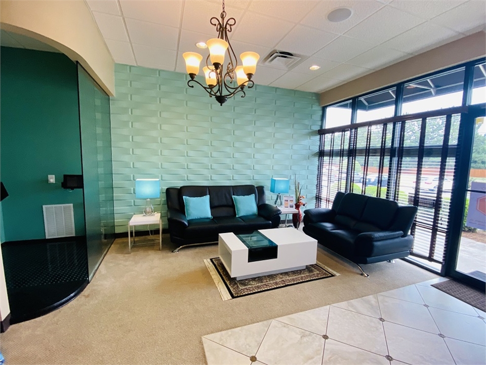 Spacious waiting area at Seven Hills Dentistry