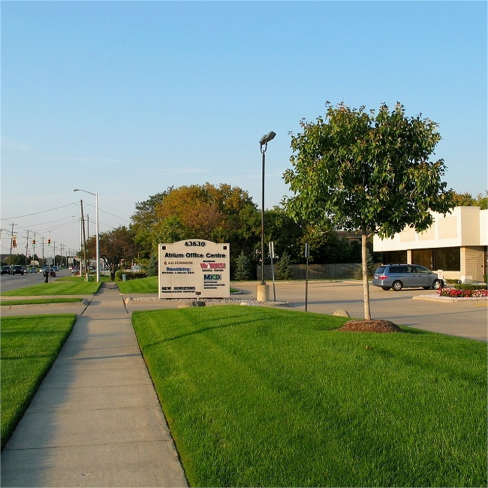 Signboard outside the office of Clinton Township dentist Michael J Aiello DDS