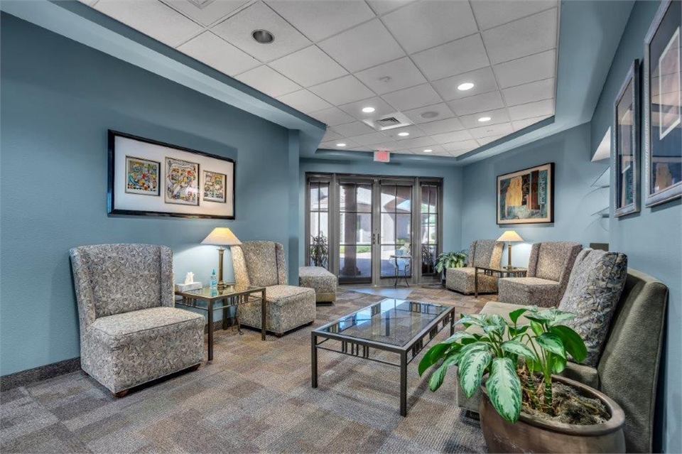 Entrance door waiting area at Scottsdale dentist Radiant Family Dentistry