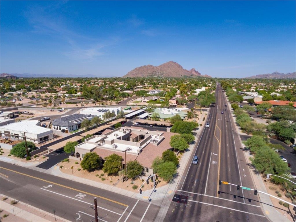 Aerial view Radiant Family Dentistry Scottsdale