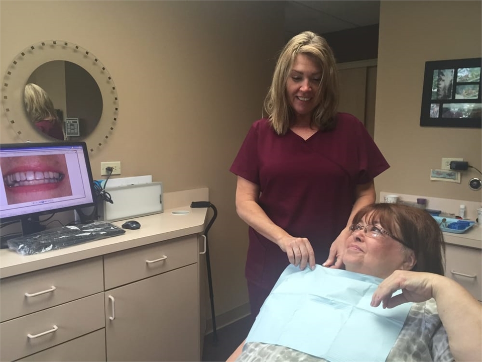 Teeth whitening patient at The Center for Cosmetic Dentistry