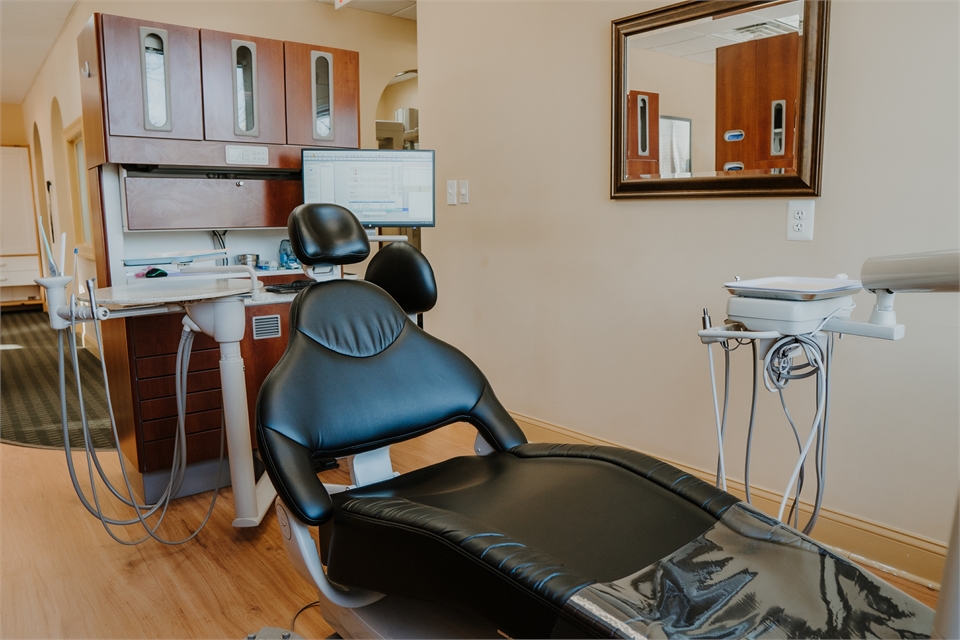 Dental chair at Premiere Dental of Abington