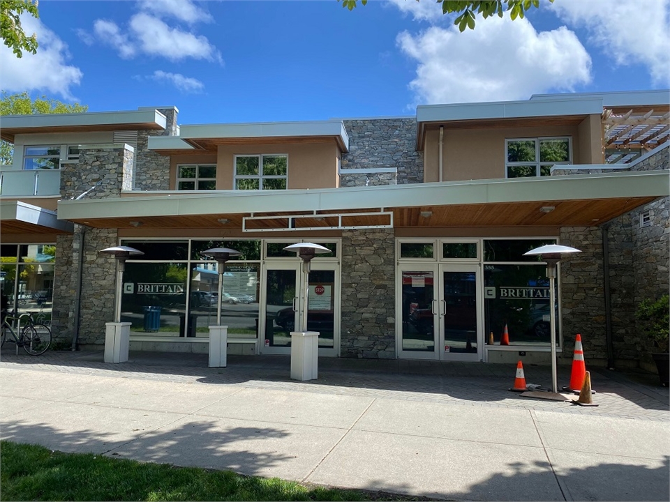 Storefront view Victoria dentist Cook Street Village Dental