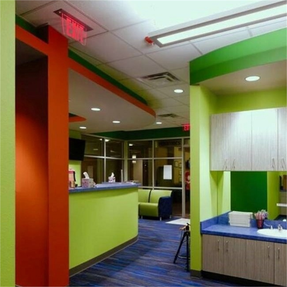 Waiting area and reception center at Smile Shoppe Pediatric Dentistry  Bentonville AR