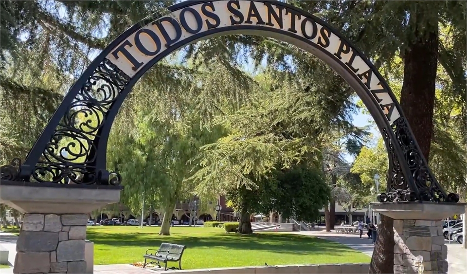 Todos Santos Plaza at 10 minutes drive to the west of Todos Santos Plaza