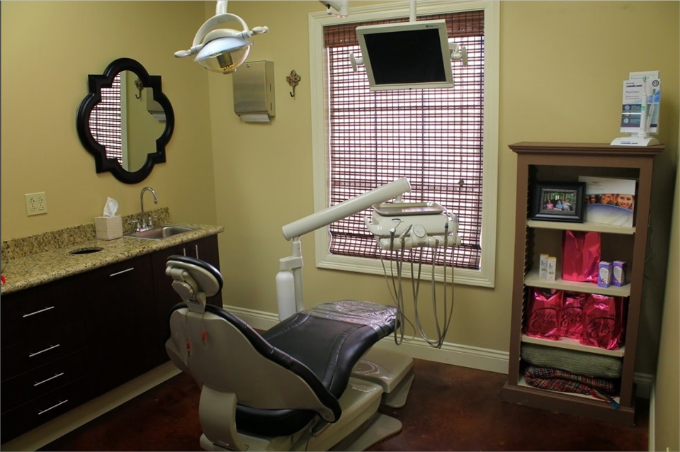 Dental chair in the operatory at Charpentier Family Dentistry