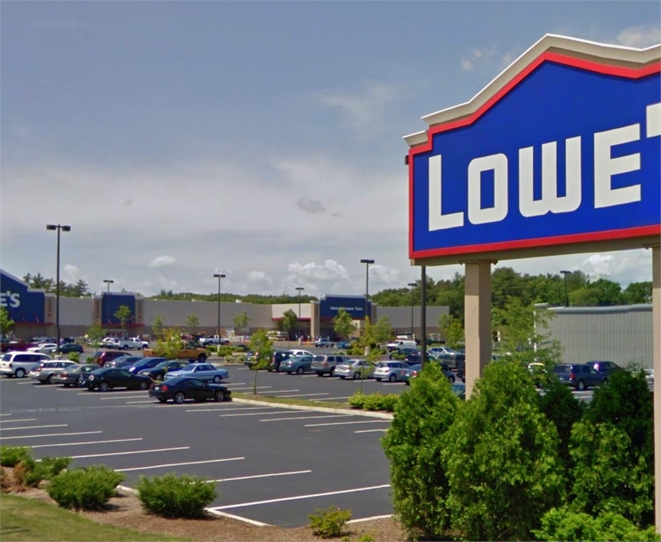 Lowe's Home Improvement 1 minute drive to the south of Abington Dental Associates