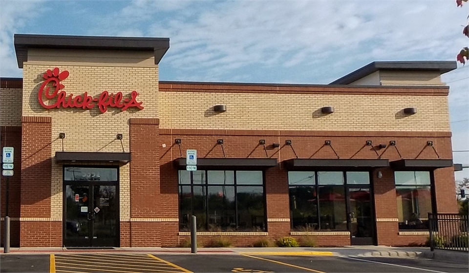 Chick-fil-A at 4 minutes drive to the south of Milwaukee dentist Cigno Family Dental