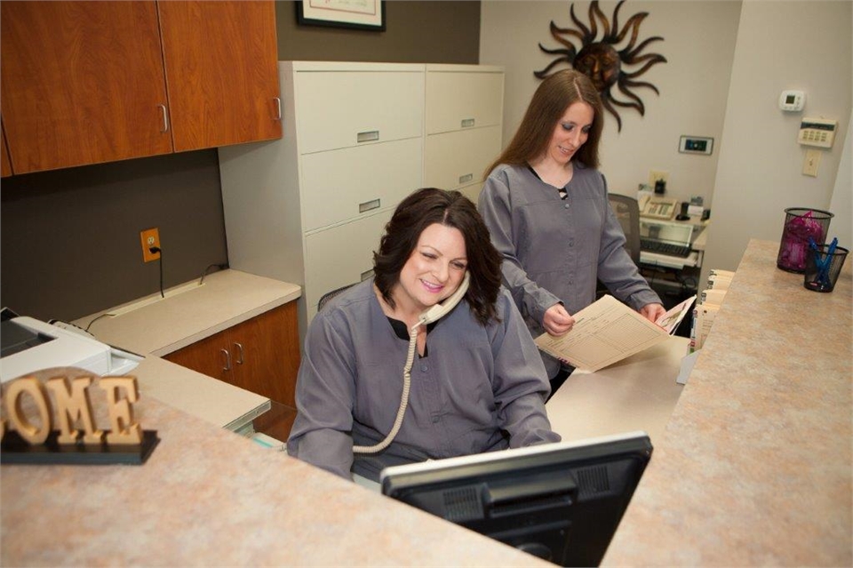 Warm and friendly reception staff at Fishers dentist Holt Dental