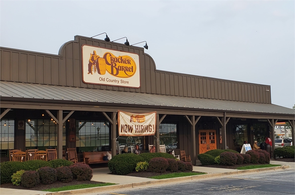 Cracker Barrel Old Country Store few paces to the west of Fishers dentist Holt Dental