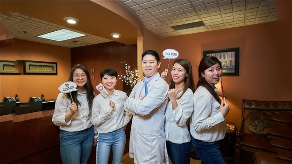 Renton dentist Dr. Yuchen Hu DMD with Team at Hu Smiles in Renton