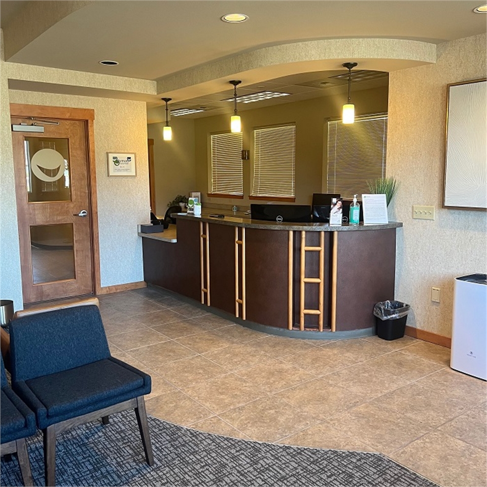 Reception center at Spokane Valley dentist Hymas Family Dental